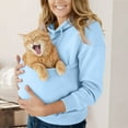 thumbnail image 1 of Yteetum Women's Oversized Pet Pouch Hoodies Front Carry Pet Carrier Pullover Hooded Sweatshirts Womens Casual Solid Loose Animal Kangaroo Pouch Long Sleeve Hood Sweatshirts Fall Clothes Clothes, 1 of 9