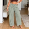 thumbnail image 1 of Yteetum Women's Plus Size Striped Lounge Pants High Waist Wide Leg Pajama Pant Summer Fall Casual Loose Comfy Loungewear Sleepwear Pj Trousers, 1 of 5