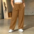 thumbnail image 1 of Yteetum Women's Plus Size Sweatpants Baggy Drawstring Elastic Waist Wide Leg Athletic Jogging Pant Fall Winter Solid Loose Comfy Workout Gym Sweatpant, 1 of 8
