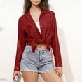 thumbnail image 1 of Yteetum Women's Sequin Button Down Shirts Oversized Lapel Sparkly Glitter Button Up Long Sleeve T Shirts Top Womens Casual Plus Size Turndown Collar Loose Comfy Party Tee Blouses Fall Spring Clothes, 1 of 6