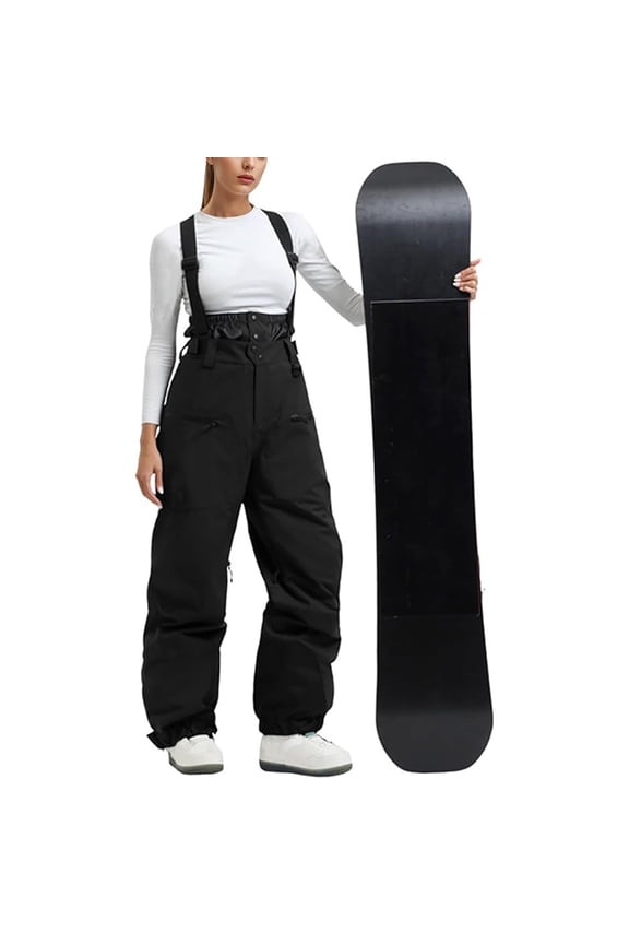 Women's Ski Snow Bibs Overalls Oversized Waterproof Windproof Insulated Ski Bib Overalls One Piece Snow Snowboarding Pants Suit Adjustable Shoulder Strap One Piece Jumpsuits Romper Snowpants
