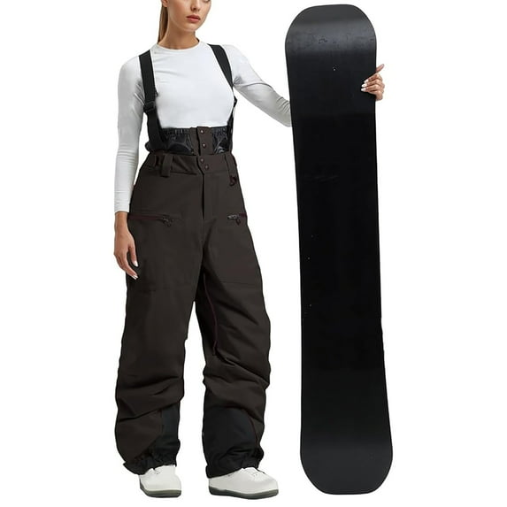 Yteetum Women's Ski Snow Bibs Overalls Oversized Waterproof Windproof Insulated Ski Bib Overalls One Piece Snow Snowboarding Pants Suit Adjustable Shoulder Strap One Piece Jumpsuits Romper Snowpants