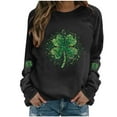 thumbnail image 1 of Yteetum Women's St Patrick's Day Sweatshirt Plus Size Crewneck Irish Gift St Patricks Luckys Shamrocks Graphic Print Hoodless Sweatshirts Top Womens Casual Round Neck Loose Fits Long Sleeve T Shirts, 1 of 4