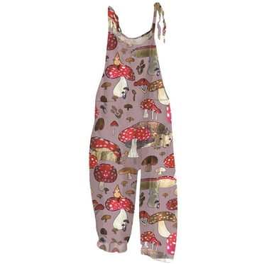 Yteetum Womens Overalls Fashion Printed Sleeveless Strappy Jumpsuit Wide Leg Pants Summer Save Clearance