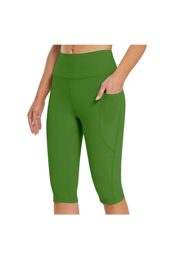 Yoga Pants Women Fashion Solid Color High Waist Hip Lifting Tight Exercise Fitness Leggings Cropped Pants