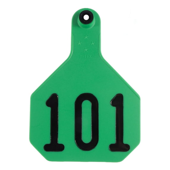 Ytex 4 Star Large Green Cattle Ear Tags Numbered 1-25