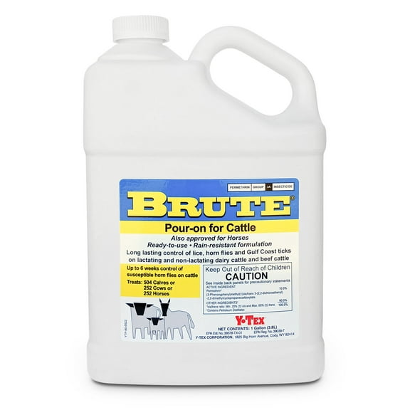Ytex Corp Brute Pour-On Insecticide with Permethrin, Gallon