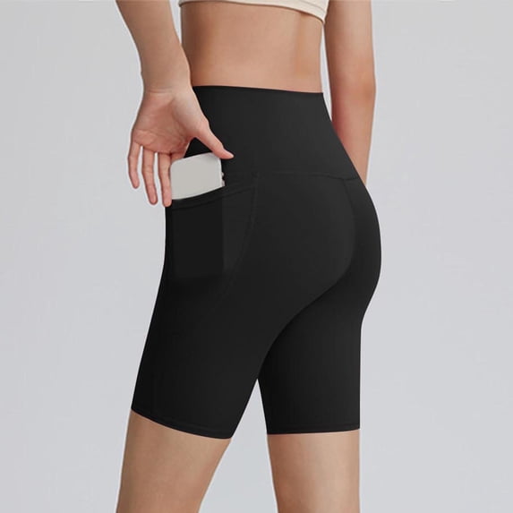 Ytndtr Biker Shorts for Women Tummy Control High Waist Workout Athletic Yoga Compression Long Shorts
