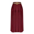 thumbnail image 1 of Ytndtr Women's Maxi Boho Skirt with Pockets Bohemian Pleated A-Line Flared Maxi Skirts, 1 of 6