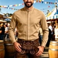 thumbnail image 1 of Ytobaz Dress Shirt for Men Long Sleeve Button Down Casual Tuxedo Shirts with Pleated Front Wrinkle Free Classic Fit Band Collar Tops for Wedding Party Banquet Business, 1 of 5