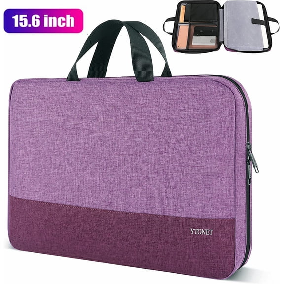 Ytonet 15.6 inch Laptop Case, Laptop Sleeve for Women Men, Carring Briefcase Computer Bag Compatible for HP Asus Dell Macbook Apple, Purple