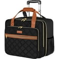 thumbnail image 1 of Ytonet Rolling Laptop Bag, 17.3 Inch Rolling Briefcase for Women Men, Water Resistant Computer Bag with Wheels, Black Brown, 1 of 7