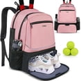 thumbnail image 1 of Ytonet Tennis Backpack Pickleball Bag with Insulated Pocket and Shoe Compartment for Women, Pink, 1 of 9