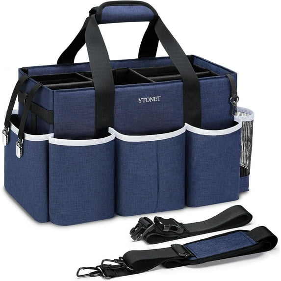 Ytonet Wearable Cleaning Caddy Bag, Sturdy Large Supplies Organizer, Caddy Organizer with Strap