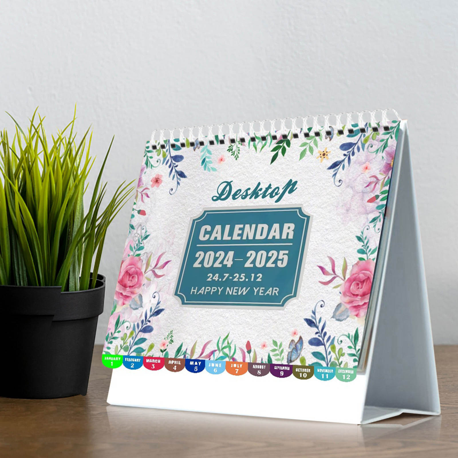 Ytppwn 20242025 Desk Calendar Standing Flip Desktop Calendar 2024