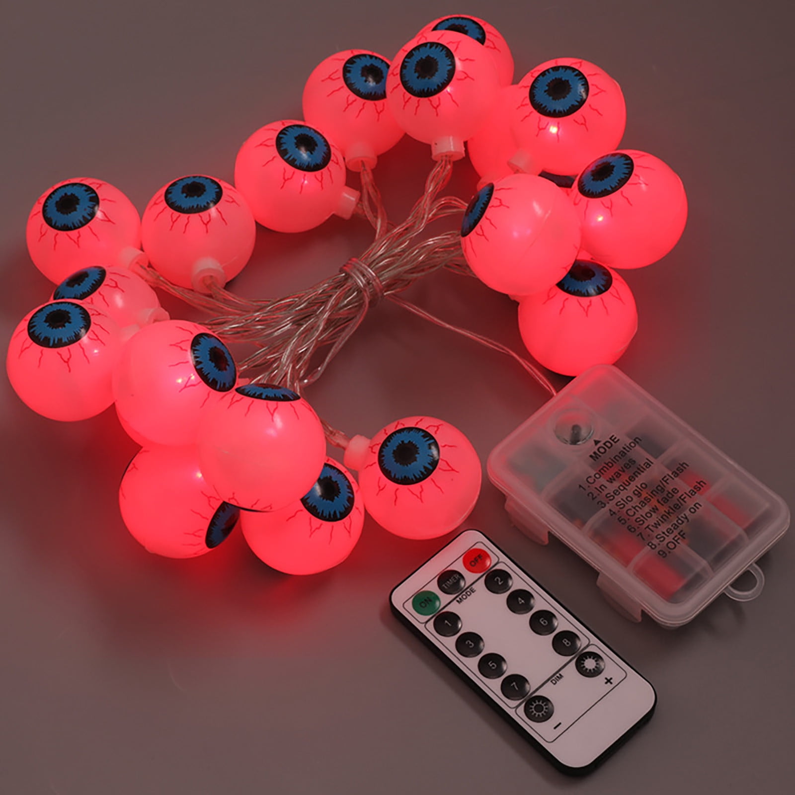 Ytppwn Halloween Decorations 20LED 8.2Ft Eyeball Halloween String