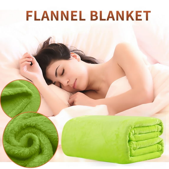Yttmshdga Air Conditioning Throw Price Drop Alert! Air Conditioning Pure Color Blanket Flannel Gift Blanket Plain Color Blanket,Green