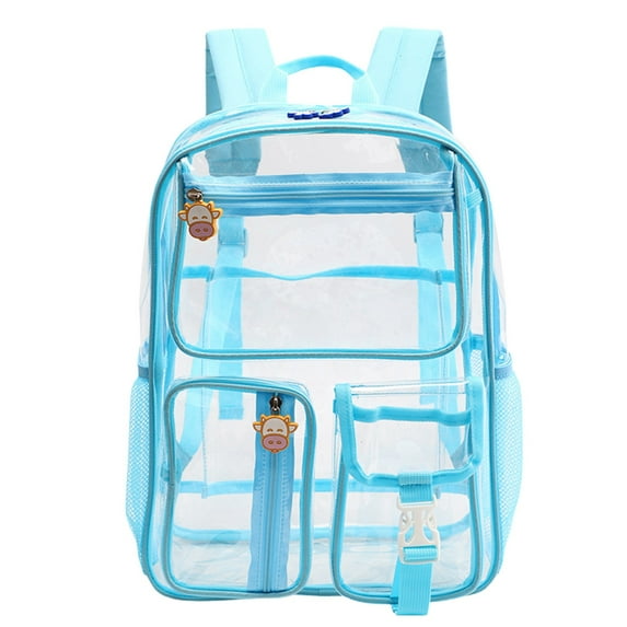 Yttmshdga Clear Backpack Transparent Backpacks Stadium Approved Women Men Students Transparent Backpack With Large Capacity Pattern PVC Stadium Proof Office Bags