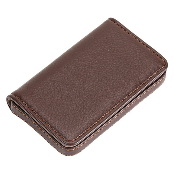 Yttmshdga Credit Card Wallet Holder PU Leather Pocket Wallet Portable Business Card Case Metal Leather Bagbusiness Card Box Business Fashion Business Card Holde
