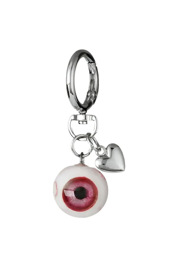 Goth Keychain Eyeball Bag Charms Halloween Accessories Gothic Heart Keychain Key Ring Funny Decor Cool Purse Charms For Men Women