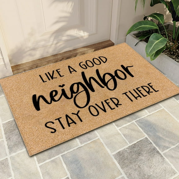 Yttmshdga Holiday Welcome Door Mat Price Drop Alert! Funny Door Mat Non Slip Back Rubber Entry Way Doormat Outside Like A Good Neighbor Stay Over There Standard Outdoor Welcome Mat