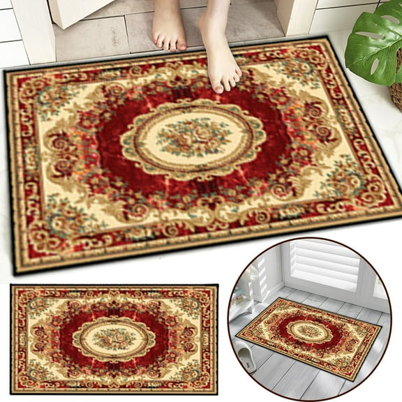 Yttmshdga Holiday Welcome Door Mat Price Drop Alert! Machine Washable Crystal Velvet Floor Mats Non Slip Comfortable Standing Mat Ergonomic Rug,A