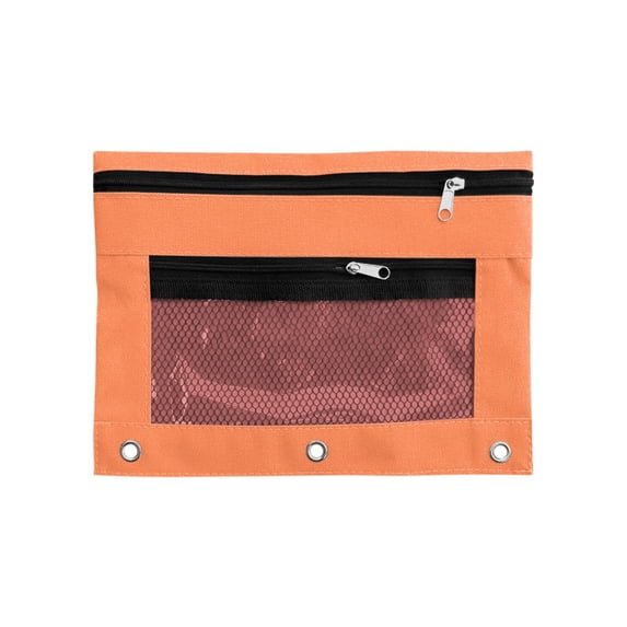 Yttmshdga Three Hole Pencil Case Cloth Pencil Case Mesh Pencil Case And Three Hole Document Organizer