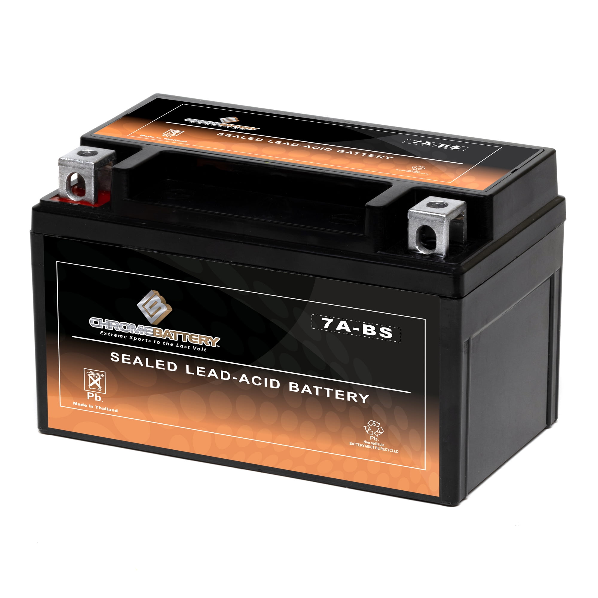 Chrome Battery YTX7A-BS (7A-BS 12 Volt,6 Ah, 100 CCA) Replacement Battery for 2009 Tao Tao 50cc Scooter