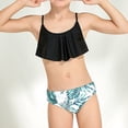 thumbnail image 1 of Ytxx Girls Swimsuit 2 Piece Bikini Set Tiered Ruffled Bathing Suit Adjustable Straps Black 130/8y, 1 of 7