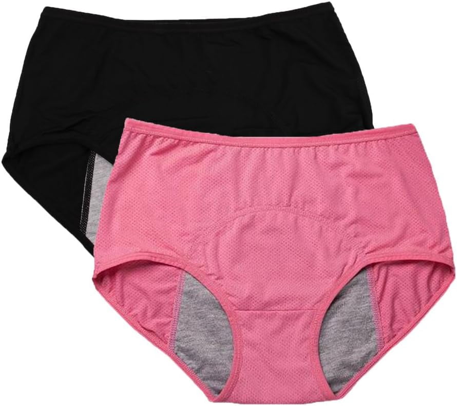 Yu Cheng Women Mesh Holes Breathable Leakproof Period Panties Mulit Pack US Size XXS-4XL