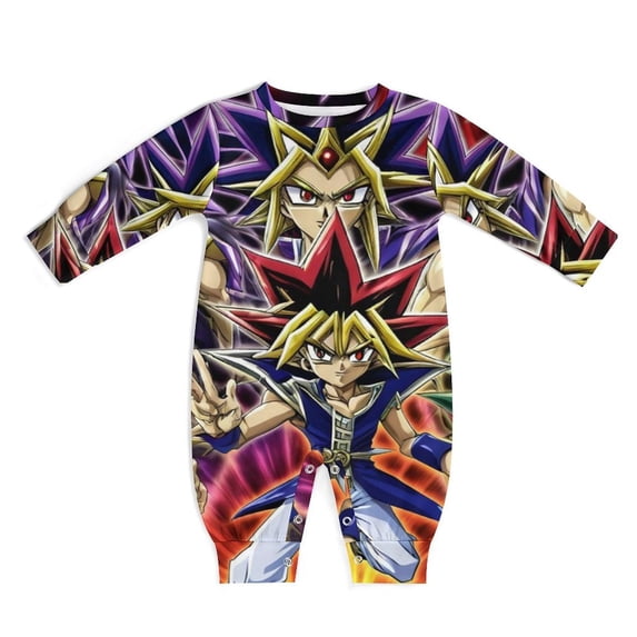 Yu-Gi-Oh Anime Baby Rompers One-Piece Long Sleeve Jumpsuit Bodysuits Newborn Infant Toddler Outfit Kid Clothes Sets