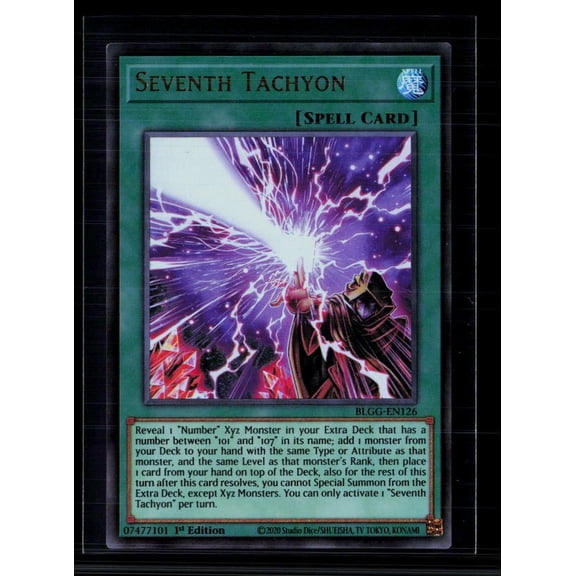 Yu-Gi-Oh! Battles of Legend Terminal Revenge Seventh Tachyon Secret Rare 1st Edition Lightly Played