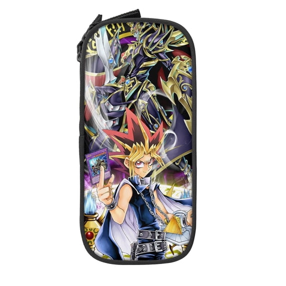 Yu-Gi-Oh Big Capacity Pencil Case, Large Storage Pencil Pouch Pen Case Bag with Zipper, Pencil Case for Office Supplies