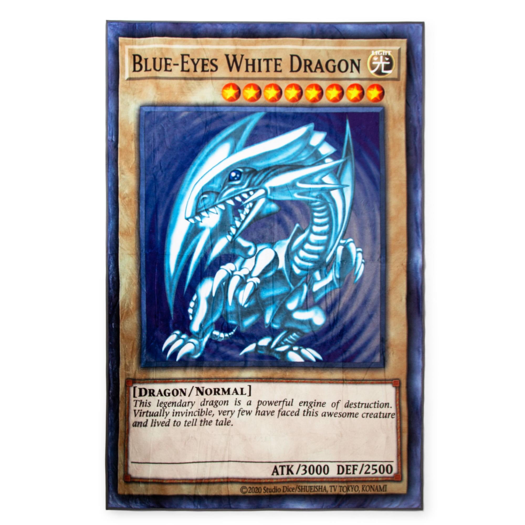 Yu-Gi-Oh! Blue-Eyes White Dragon Fleece Throw Blanket 45 x 60 Inches