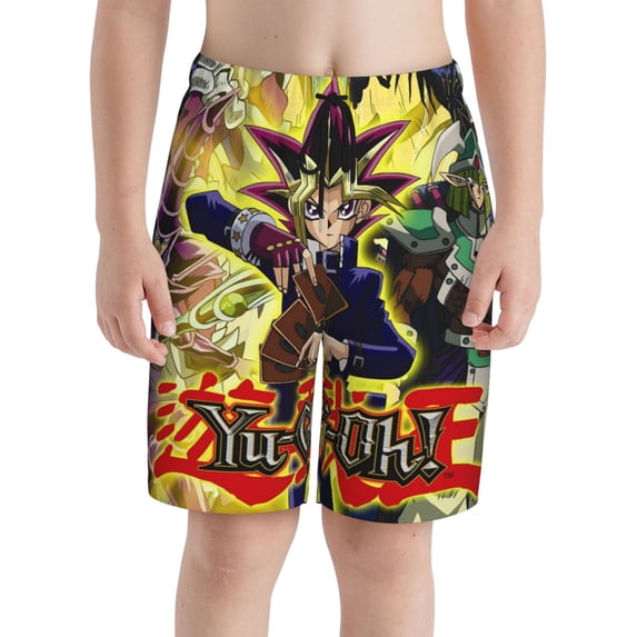 Yu-Gi-Oh Boy'S Swim Trunks Quick Dry Board Shorts Kids Beach Swim Shorts Bathing Suits Swimsuit