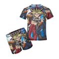 thumbnail image 1 of Yu-Gi-Oh Boys 2-Piece Swimsuit Set, Short Sleeve Rash Guard & Swim Trunks, 1 of 7