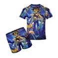 thumbnail image 1 of Yu-Gi-Oh Boys 2-Piece Swimsuit Set, Short Sleeve Rash Guard & Swim Trunks, 1 of 7