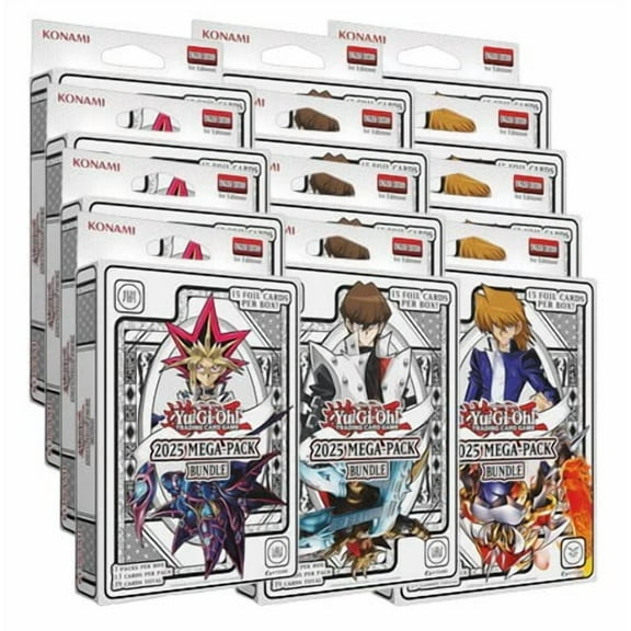 Yu-Gi-Oh! CCG 2025 Mega Pack Bundle Tuck Box Case (12 Boxes) - 4 of Each Art