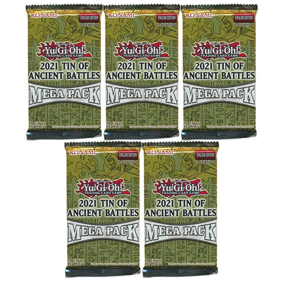 Yu-Gi-Oh Cards - 2021 Tin of Ancient Battles - MEGA PACKS [5 Pack Lot]