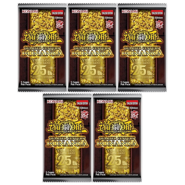 Yu-Gi-Oh Cards - Quarter Century Bonanza [RA03] - BOOSTER PACKS [5 Pack  Lot] - Walmart.com