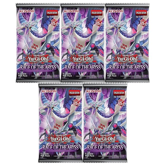 Yu-Gi-Oh Cards - Rage of the Abyss - BOOSTER PACKS [5 Pack Lot]