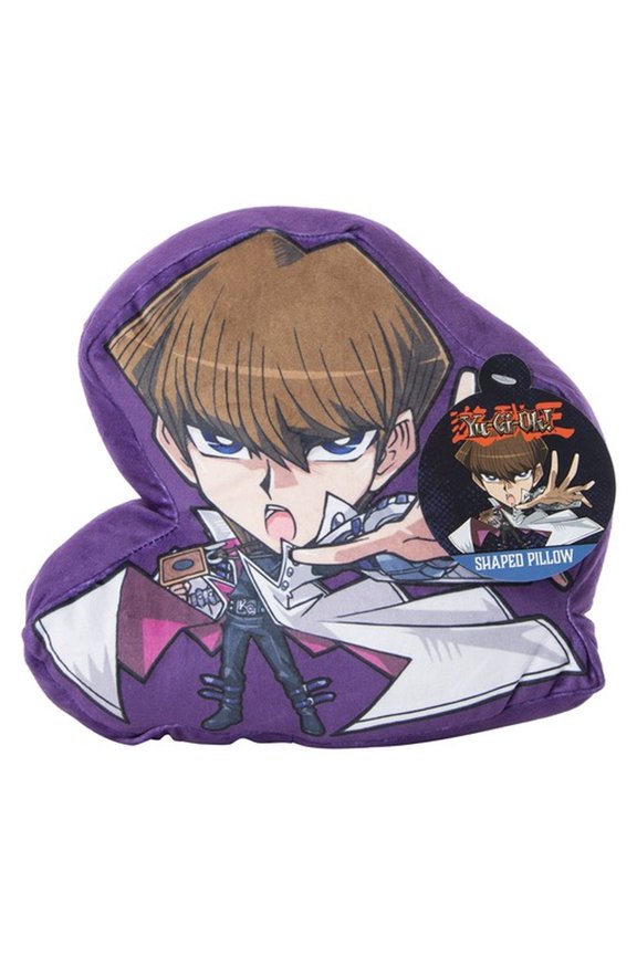 Yu-Gi-Oh! Character Seto Kaiba Shaped Small Travel Pillow, Plush Collectible, 9"