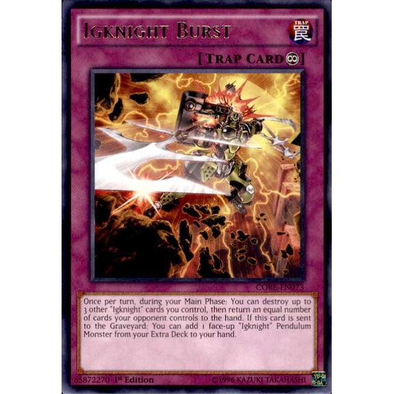 Yu-Gi-Oh Clash of Rebellions Single Card Rare Igknight Burst CORE-EN073