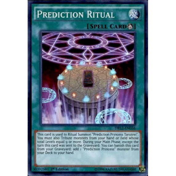 Yu-Gi-Oh Dragons of Legend 2 Single Card Super Rare Prediction Ritual DRL2-EN036