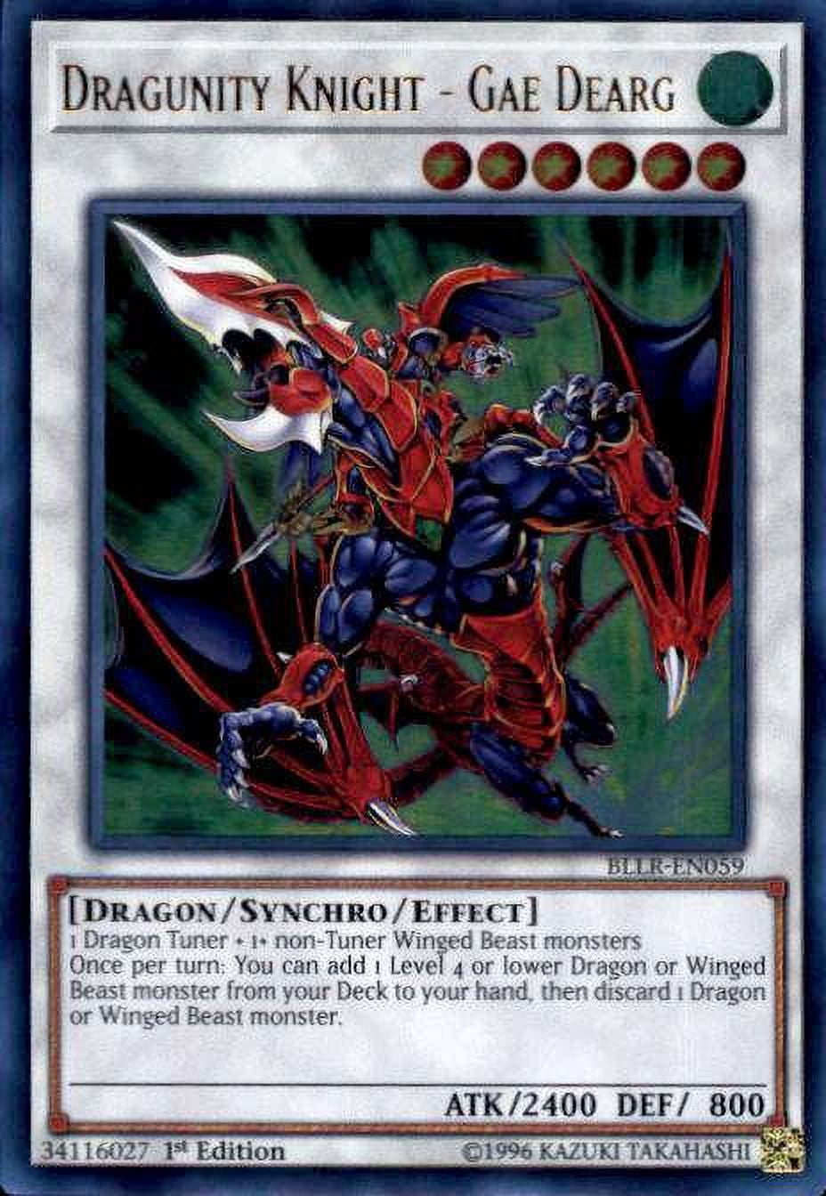 Yu-Gi-Oh Dragunity Knight - Gae Dearg BLLR-EN059 - Walmart.com
