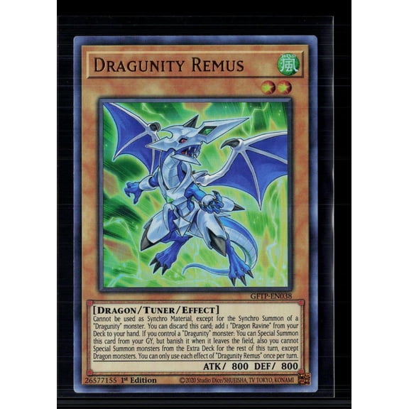 Yu-Gi-Oh! Dragunity Remus Ghosts From the Past GFTP-EN038 Ultra Rare 1st Edition