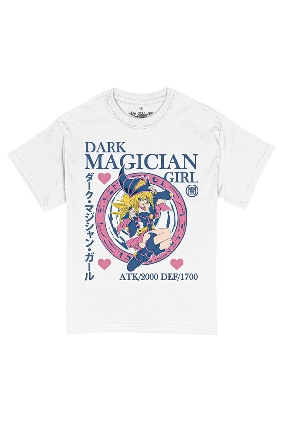 Yu-Gi-Oh! - Duel Dark Magician Girl Stats Adult T-Shirt - White - Officially Licensed