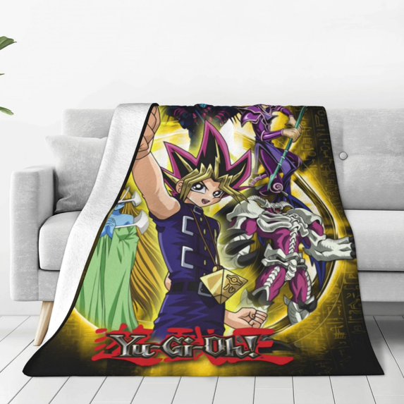Yu-Gi-Oh Fleece Blanket Super Soft Cozy Warm Flannel Fleece Throw Blanket For Couch Bed Sofa Throw 50"X40"