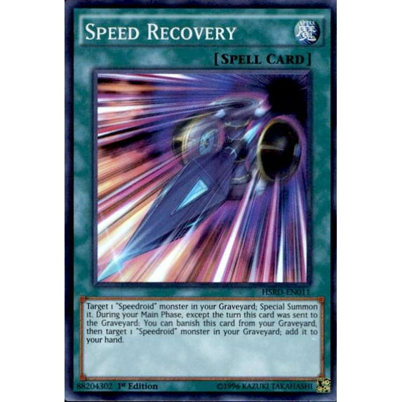 Yu-Gi-Oh High-Speed Riders Single Card Super Rare Speed Recovery HSRD-EN011