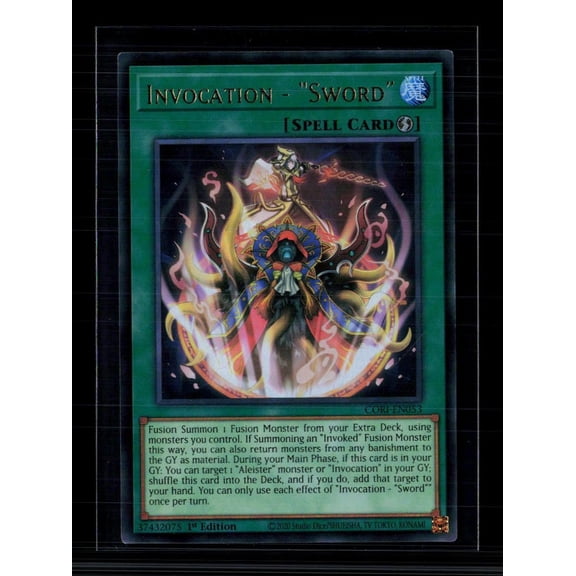 Yu-Gi-Oh! Invocation - Sword Lightly Played Chaos Origins Ultra Rare CORI-EN053 1st Ed